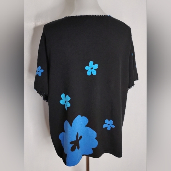 SILK BLEND FLOWER POWER KNIT TOP - Picture 4 of 11